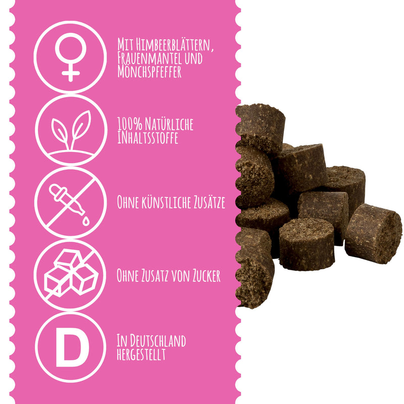Heat Drops for Dogs I for the Dog in the Cycle I Seminous Pregnant I with Monk Pepper, Women's Coat, Raspberry Leaves, Valerian (150 g - Approx. 180 Pieces) 150g