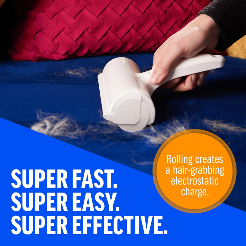 Chom Chom Roller Pet Hair Remover and Reusable Lint Roller - ChomChom Cat and Dog Hair Remover for Furniture, Couch, Carpet, Clothing and Bedding - Portable, Multi-Surface Fur Removal Tool - BeesActive Australia