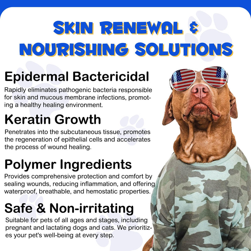 Pet Wound Healing Spray| Dogs, Cats, Horses, Skin Aid Spray for Cats and Dogs | First Aid Spray for Wound Care | Healing on Cuts, Hot Spot, Burns, Skin Irritation, for Relief & Treatment |100m - BeesActive Australia