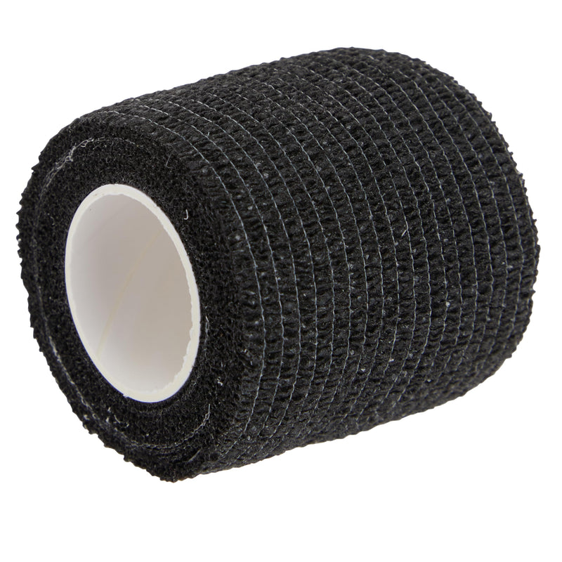Juvale 12-Rolls Self Adhesive Bandage Wrap, Vet Tape - 2 in x 5 Yds Breathable, Elastic Cohesive Wrap Tape for Wrist, Swelling, Sports, Tattoo (Black) - BeesActive Australia