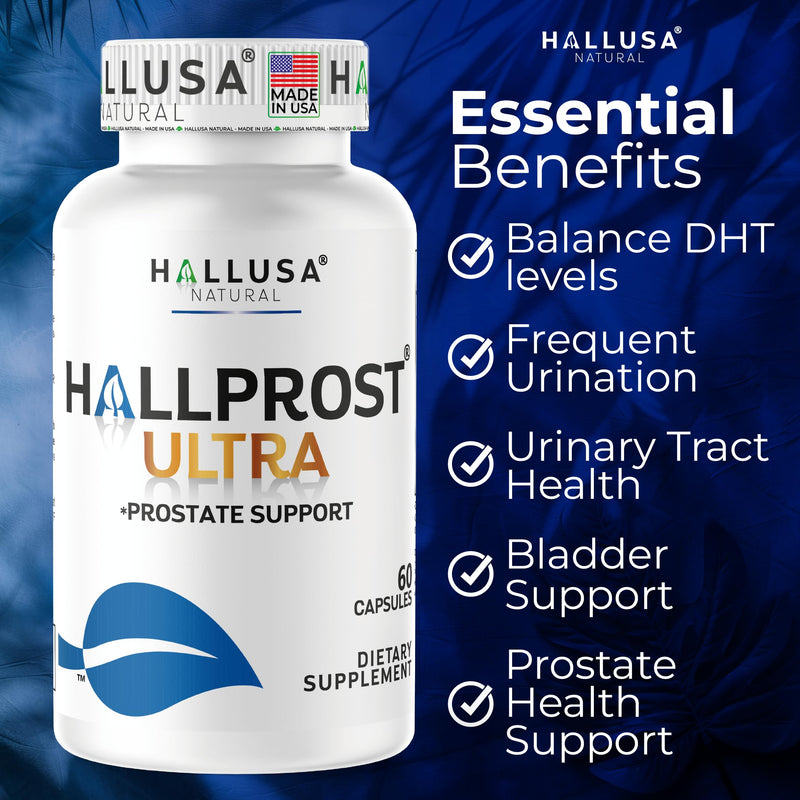 2-Pack Hallprost Ultra Prostate Health Supplement 120 Count | Saw Palmetto Blend 810mg for Urinary Tract & Bladder Support with Lycopene, Pygeum, Pumpkin Seed, Zinc & Vitamin E