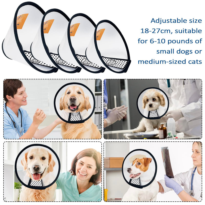 Mesybveo Pack of 2 Neck Brace for Dogs, Cat Neck Brace Made of Plastic, Lightweight Elizabethan Collar, Cone Adjustable Neck Brace for Pets, Dog Funnel for Cats, Dogs (18-27 cm) - BeesActive Australia