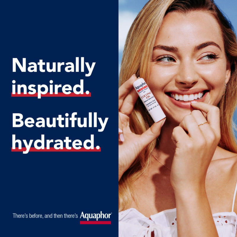 Aquaphor Naturally Inspired Lip Repair Stick with Coconut Oil and Natural Shea Butter, Hydrating Lip Balm Immediately Relieves Dryness, 0.17 Oz Stick 0.17 Ounce (Pack of 1)