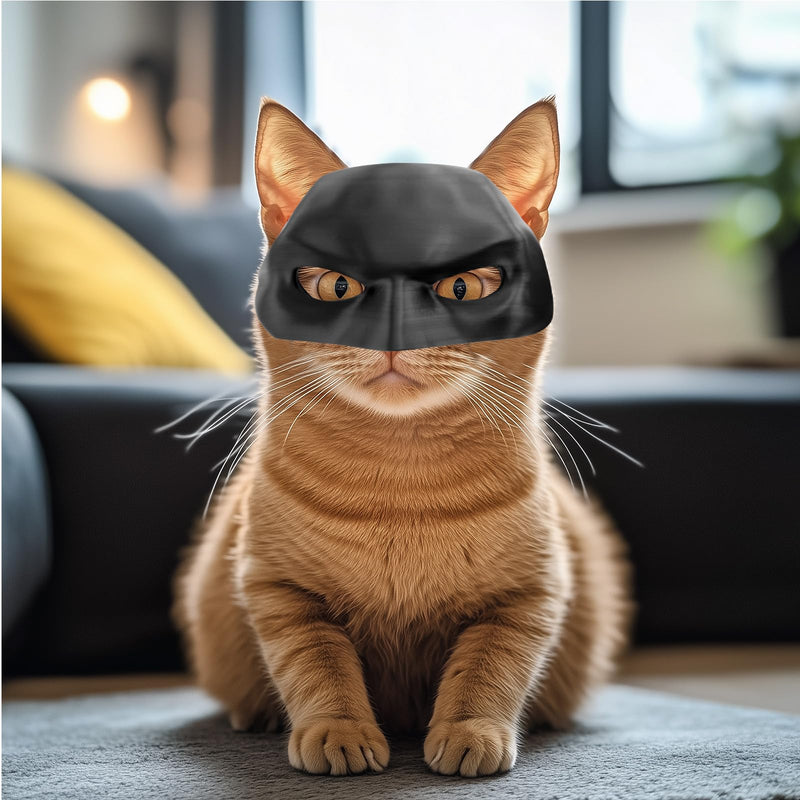 Pet Cat Bat Mask, Multicolour Bat Cat Mask Cosplay Hat, BatCat Avenger Mask Funny Festival Costumes Accessories for All Cats Black For Large Cats - BeesActive Australia