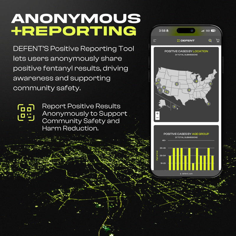 DEFENT All-in-One Fentanyl Detection Device - New & Improved, Single-Use Portable Drug Test - For Festivals, Concerts, Parties, Colleges, Parents - Use before Narcan - Alternative to Test Kit & Strips 1