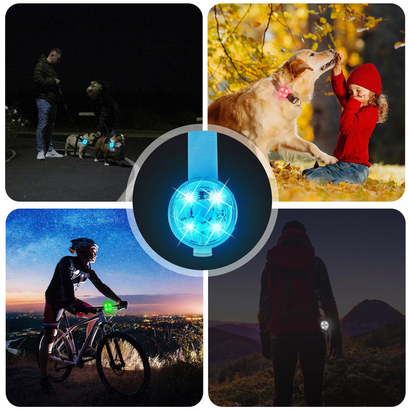 GAOUTO Pack of 4 dog light pendants, 4 modes USB rechargeable LED flashing light dog light, waterproof light pendant dog, safety light LED dog collar lights for nighttime dog walks - BeesActive Australia