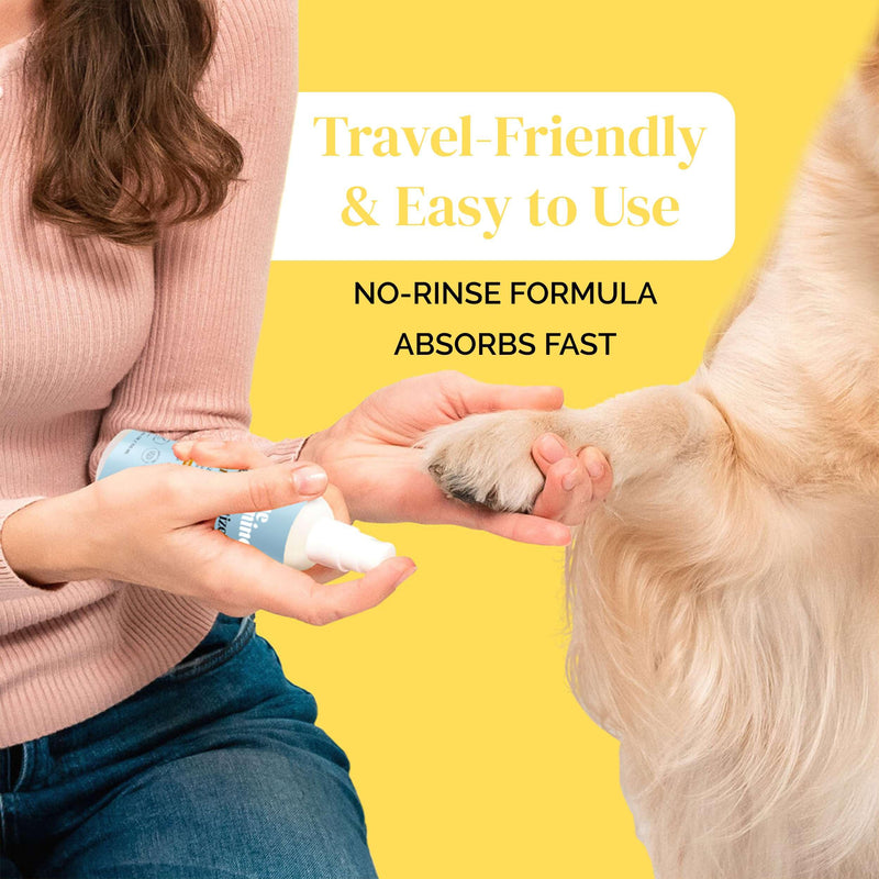 Dog Paw Cleaner - 5.1 Fl Oz of Alcohol Free Paw Sanitizer Spritz - Made with Coconut, Aloe, Copaiba Oil, and Lemongrass Oil to Nourish and Clean Paws - Made in The USA - BeesActive Australia