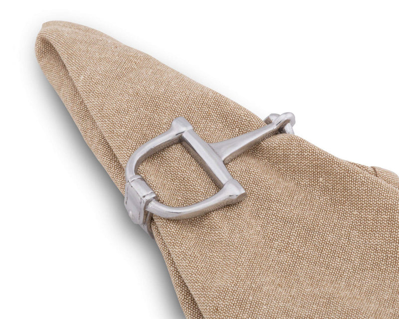 Arthur Court Designer Metal Bit Napkin Rings, Set of 4, Equestrian Aluminum Cast, Horse Horseshoe Decor for Cowboy, Cowgirl Riders and Horse Lovers - BeesActive Australia