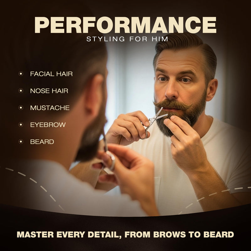 Utopia Care Eyebrow Scissors, Professional Stainless Steel Small Shears for Men and Women, Nose Hair Scissors for Grooming Mustache, Beard, Eyelashes, Ear Hair Trimming, Silver 1 Count (Pack of 1) - BeesActive Australia