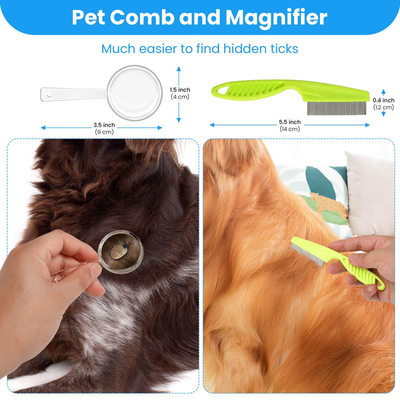 Tick remover set for dogs and cats, set of 3 tick levers, 1 tick hook, 1 tick tweezers, tick removal in seconds, safe tick protection for children and pets, dogs, cats and people, blue and green - BeesActive Australia
