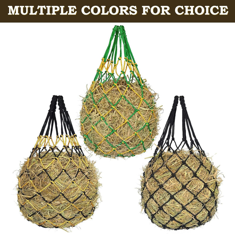 2PCS Hay Net for Horses,Slow Feed Hay Bag for Horses Goat Sheep,Hanging Hay Feeder Bag for Horses Stable Stall Paddock Rest Toy Black - BeesActive Australia
