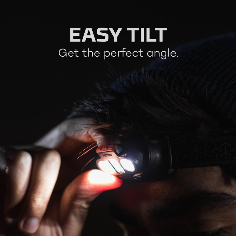 NEBO Einstein Powerful 1000 Lumen Headlamp with Flexpower, Compact Low-Profile Headlamp with 5 Light Modes, Black 1000 Lumens