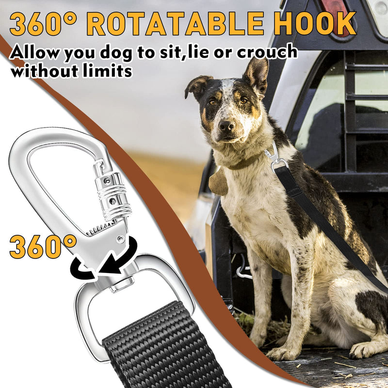 Truck Bed Dog Leash System, Dog Pickup Tether Tie Down, Dog Car Harness Belt Heavy Duty, Pick-Up Restraint Lead Adjustable, Dog Truck Leash for Dogs Up to 150lbs, Dog Truck Bed Barrier Tie Down Out For 1 Dog - BeesActive Australia