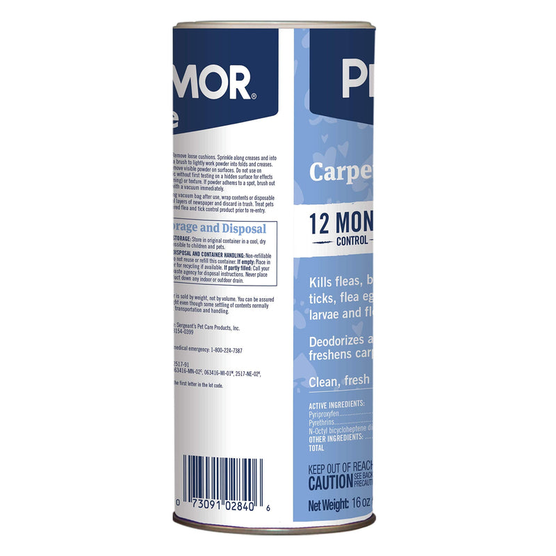 PETARMOR Home Carpet Powder for Fleas and Ticks, Protect Your Home From Fleas and Deodorizes Carpets, 16 Ounce 16oz (Pack of 1)