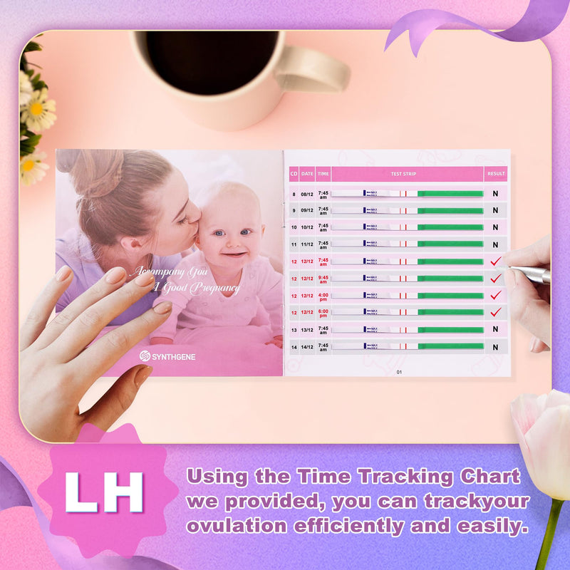 SYNTHGENE Ovulation Test Strips, LH 40 HCG 15 Ovulation and Pregnancy Tests, 40 Ovulation Tests and 15 Pregnancy Tests with 55 Urine Cups, Detect Early Pregnancy and Accurately Track Ovulation 55 Count (Pack of 1） - BeesActive Australia
