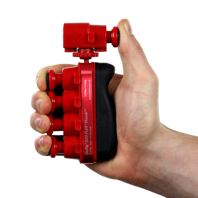 CanDo 10-3762 Digi-Flex Thumb, Light, Red Red: Light