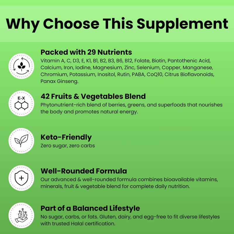 SHIFAA NUTRITION Halal Vitamins, Multivitamin for Women & Men – Comprehensive Support for Heart, Brain, Eye & Immune Health – Gluten, Dairy & Egg Free Mens Vitamins Multivitamin (45 Day Supply) 90 Count (Pack of 1)