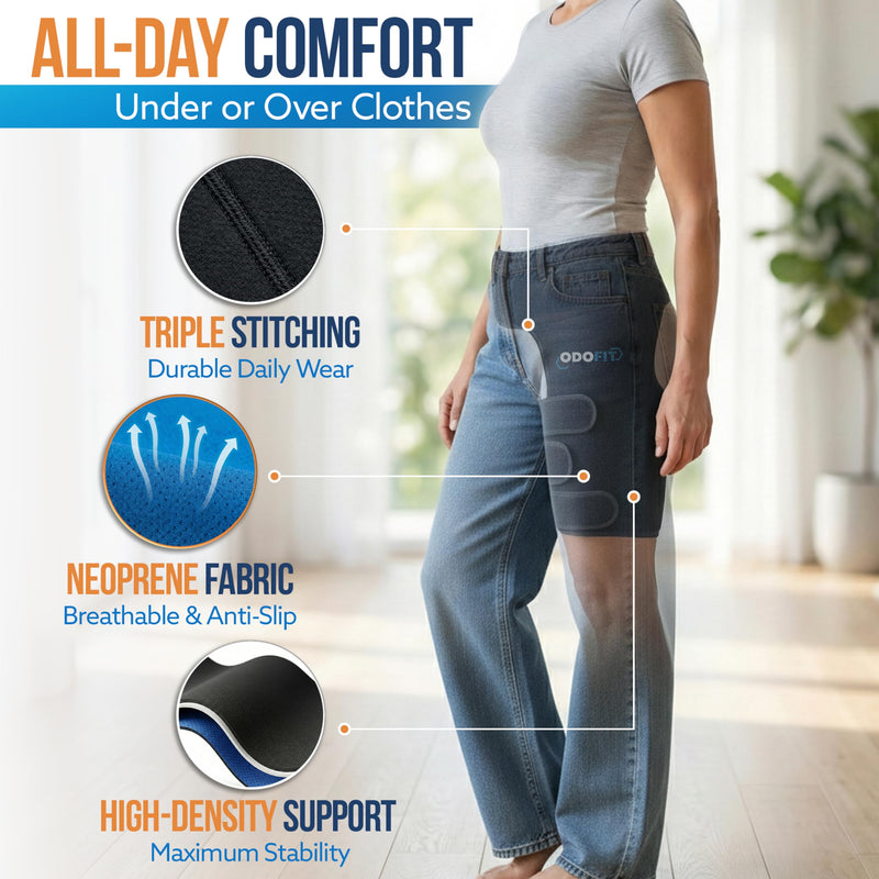 5 in 1 Hip Brace for Women Men Sciatica Pain Relief Devices - Adjustable Groin, Hip Flexor Compression Wrap for Comfortable Thigh, Hamstring & Sciatic Nerve Support, Improved Mobility & Recovery REGULAR LEFT LEG