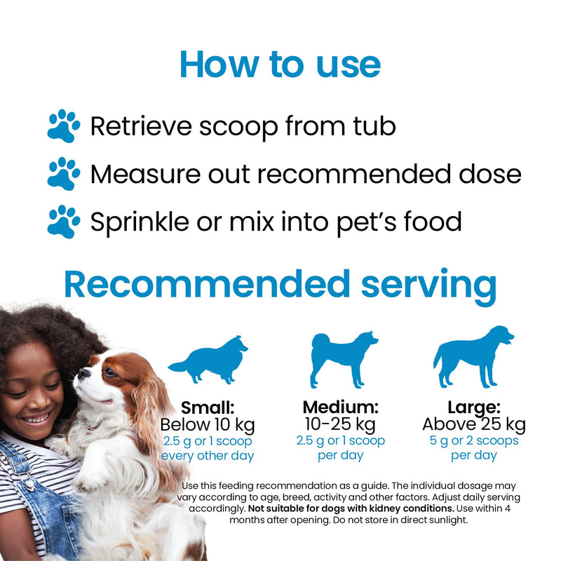 Brilliant Bone & Joint Supplement for Dogs - High Strength Calcium & Collagen Powder for Joint & Hip Support, Essential Supplement for Dog’s of All Ages - 600g