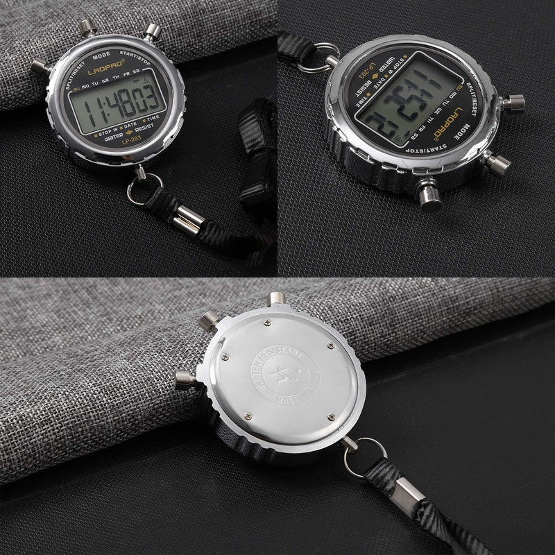 LAOPAO Melt Stopwatch, Clock Daily Rainproof Digital Timer for Sports Match,Competition,Coach,Referee,Training,Timing Xj-203