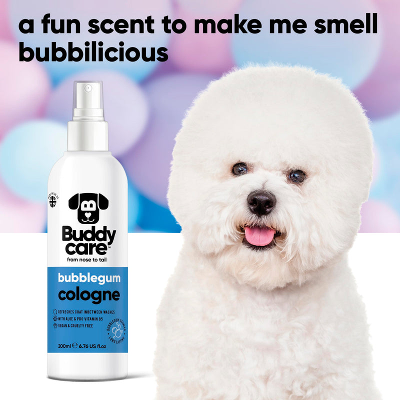 Buddycare Dog Cologne - Bubblegum - sweet and playful scented dog cologne - refreshes between dog washes (200 ml, 1 piece) - BeesActive Australia
