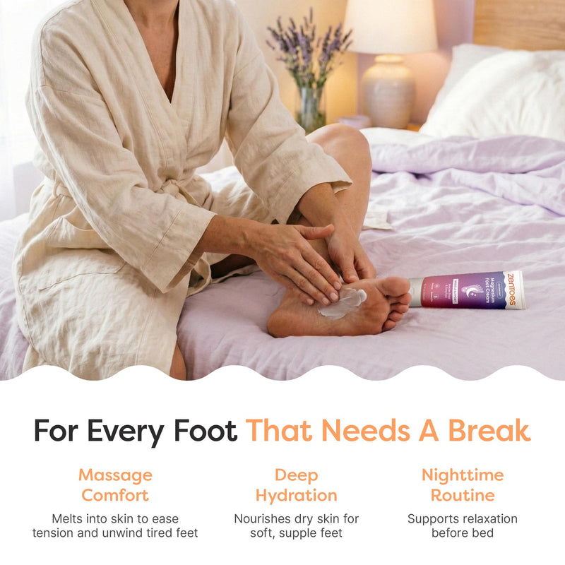 ZenToes Magnesium Cream with Arnica | Relaxation Support & Moisturizing Foot Cream for Legs & Calves | Magnesium Lotion for Feet & Sleep Support | Relaxing Nighttime Foot Balm | 4.2oz 4.2 Ounce (Pack of 1)