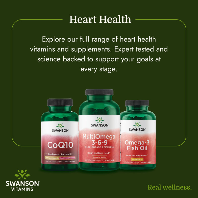 Swanson MultiOmega 3-6-9 Non-GMO Flax (220 Softgels, 2400mg Serving) | Borage and Fish Oil Capsules, Essential Fatty Acids Supporting Cardiovascular Health and Brain Health 220 Count (Pack of 1)