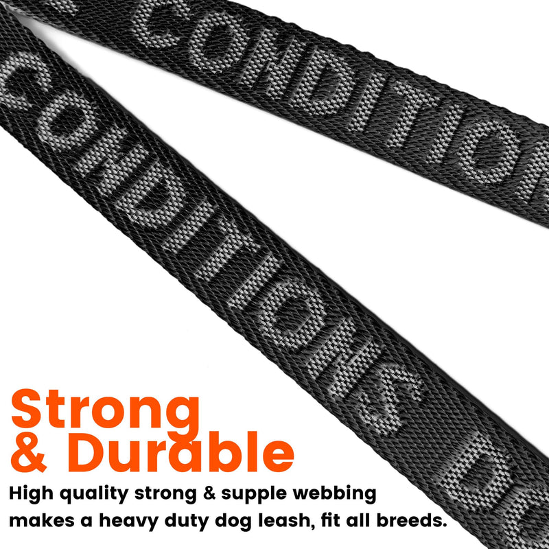HOWGO Double Dog Leash, No Tangle 360°Swivel Dual Dog Leash, Adjustable Dual Padded Handles, Double Clip Dog Leash Coupler, Leash Splitter for Large and Medium Dogs (Black, 4/5'' x 0.9 FT) Black w/o Handle (30-150 lbs) - BeesActive Australia