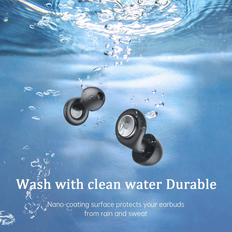 Ear Plugs for Sleeping Noise Cancelling 45dB, Reusable Silicone Earplugs with 8 Eartips and Travel Case, Soft Comfort Hearing Protection for Concerts, Snoring, Travel, Study (Jet Black) Jet Black