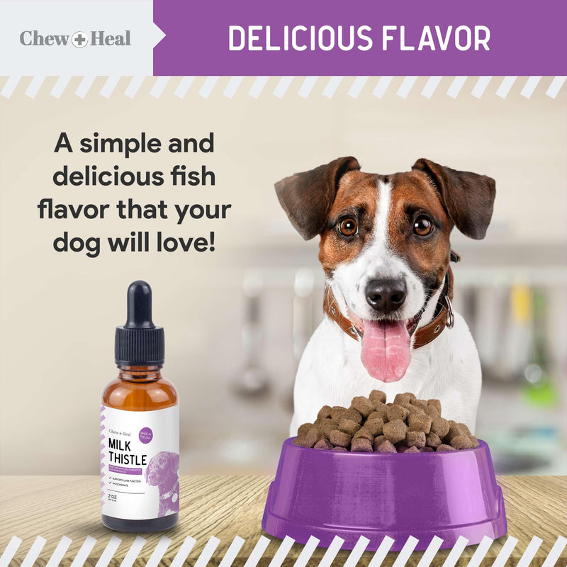 Milk Thistle for Dogs Liver Support - 2 oz Liquid Milk Thistle Supplement for Kidney and Liver Support - with Wild Alaskan Salmon Oil and Moringa Oil - Made in USA - PawsPlanet Australia