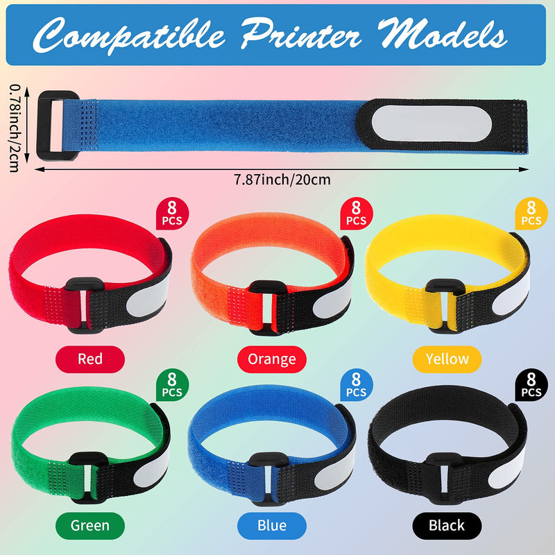 Shappy 48 Pieces Large Rooster Collar Crow Collar with Blank Label Anti Crow Noise Neck Belt Nylon Rooster Collar for Roosters Cockerel, Prevent Chicken from Screaming or Disturbing Neighbors