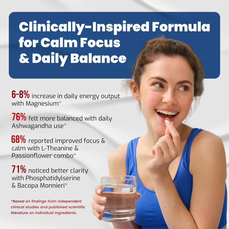 VEGATOT Organic Cortisol Wellness Complex 15-in-1 Formula with Magnesium Ashwagandha St. John's Wort Valerian Rhodiola Rosea Passionflower Chamomile 150 count (pack of 1)