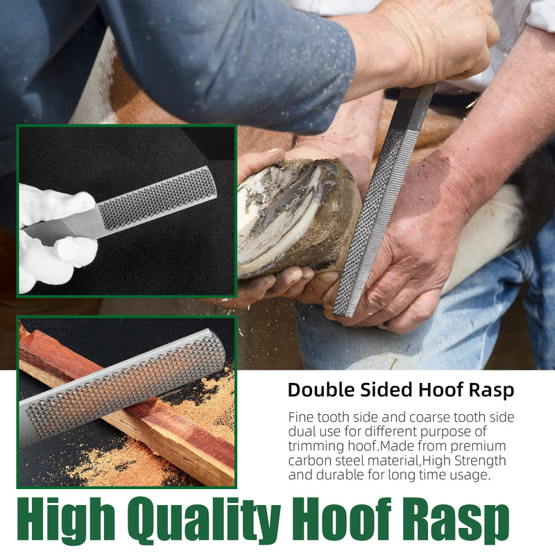 Keadic 5Ps Farrier hoof Trimming Tool kit with Roll Pack Contains 4 in 1 Horseshoe File Raps, 8" Horse Shoe Cutting Pliers, Multipurpose Trimmer Shears and Horseshoe Brush for Horses Cattle Sheep - BeesActive Australia