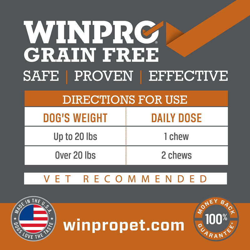 WINPRO Dog Gut Health Supplements – Plasma-Powered Chews for Dog Immune Support & Digestive Health, Fast-Acting Solution for Gut Health for Dogs of All Breeds & Sizes, 60 Count, Made in USA - PawsPlanet Australia