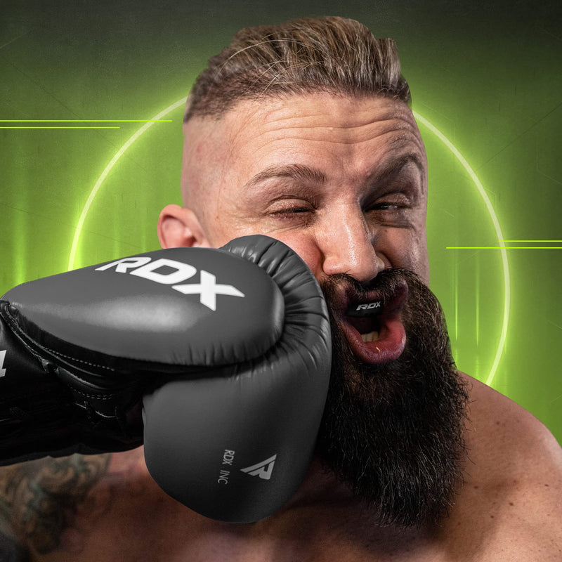 RDX Mouth Guard for Boxing MMA Kickboxing Muay Thai Judo Karate - Adult Gum Shield Mouthpiece Jaw Protector with Storage Case, Martial Arts Football Lacrosse Hockey Contact Sports - Above 12 Years Age Black Adult Above 12 Year - BeesActive Australia