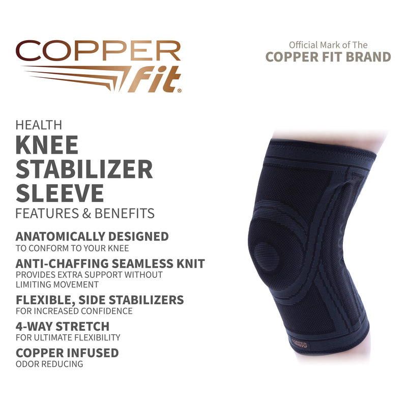Copper Fit Health Knee Stabilizer Sleeve, Small/Medium