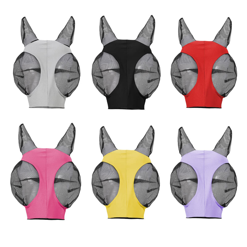 Horse Mask Made in USA, Horse Mask with Ears, Extra Comfort Grip Soft Mesh Horse Mask with Ears ROSE L - BeesActive Australia