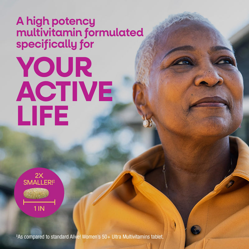 Nature's Way Alive! Women's 50+ Ultra Minis Multivitamin, 180 Mini Tablets | Complete Daily Women's Vitamins, High Potency Formula, Promotes Energy Metabolism and Muscle Function*, with Methylated B12