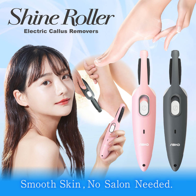 Electric Callus Removers for Feet, Slim Portable ShineRoller, Rechargeable Compact Portable Electronic Foot File Pedicure Kits, Dry Skin for Smoother, Foot Care for Dead Skin Ideal Gift (Pink) Pink - BeesActive Australia