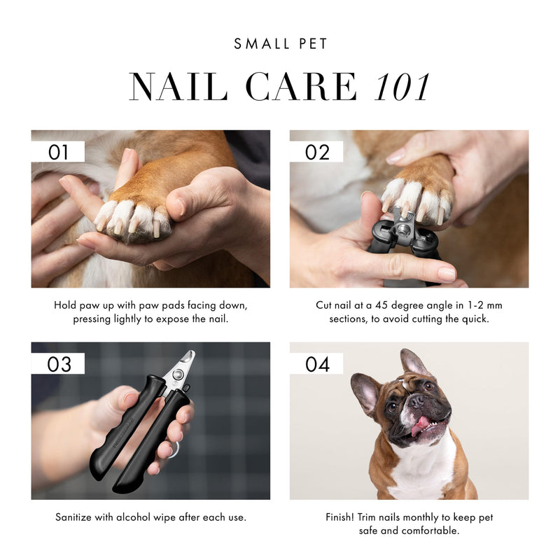 Tweezerman Dog & Cat Pet Nail Clippers, Manual Professional Nail Trimmer for Small Pets