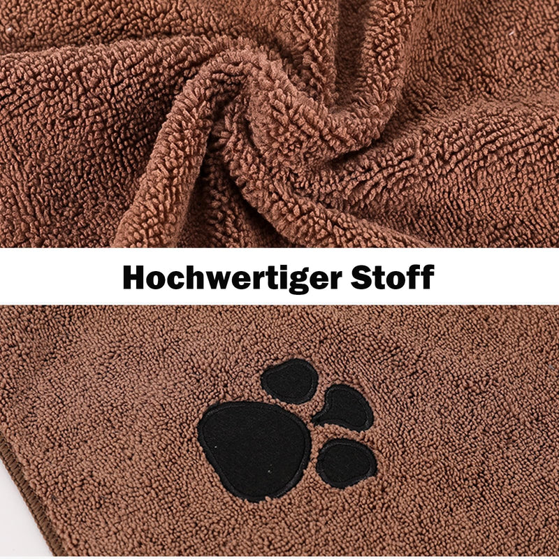 Pack of 2 dog towels, dog towel extra absorbent for dogs and cats, dog accessories, quick-drying pet microfibre towels, 75 x 35 cm dog towel for cats, dogs or other pets - BeesActive Australia