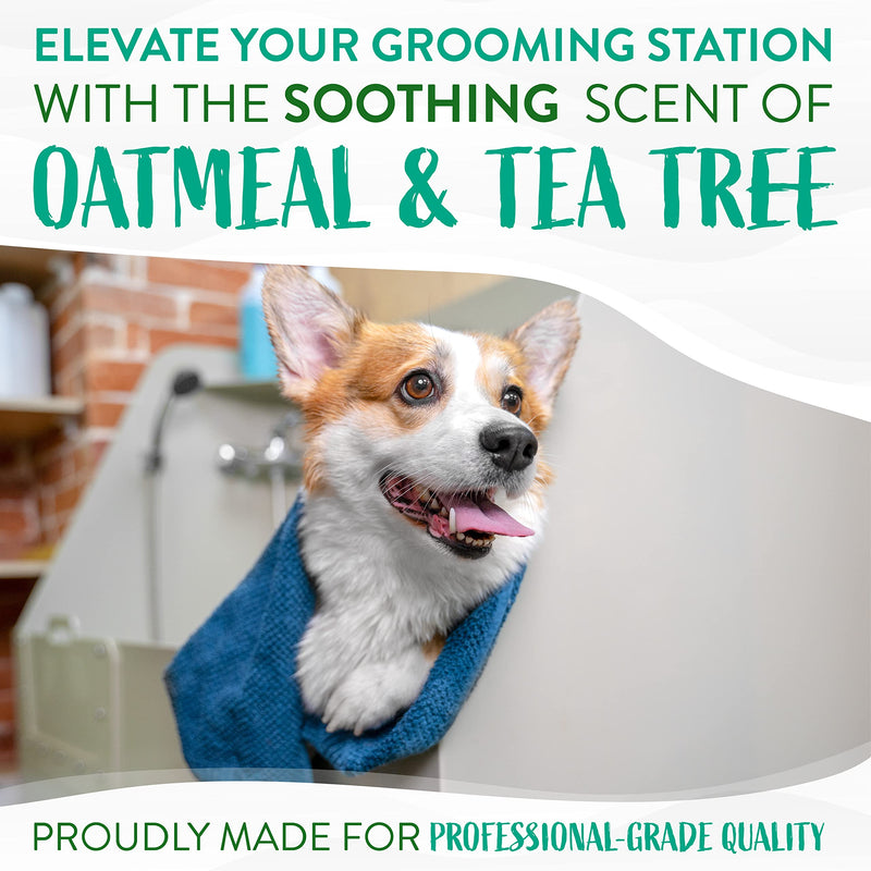 TropiClean Shampoo for Animals - Medicated Itch Relief - Exfoliates, Moisturizes & Soothes Dry, Itchy Skin & Coat I For Dogs & Cats I Parabens, Color and Soap Free - Oatmeal & Tea Tree, 3.78 L Oatmeal Medicated 3.78 liters of oats with medicine - BeesActive Australia