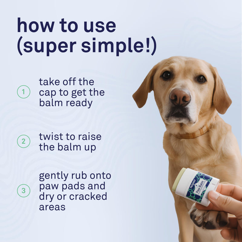 Petpost | Paw Balm for Dogs - Nourishing Cream Soothes Itchy, Dry Dog Paws with Moisturizing Ingredients - Organic Coconut Oil, Jojoba Oil, and Shea Butter 0.64 oz.