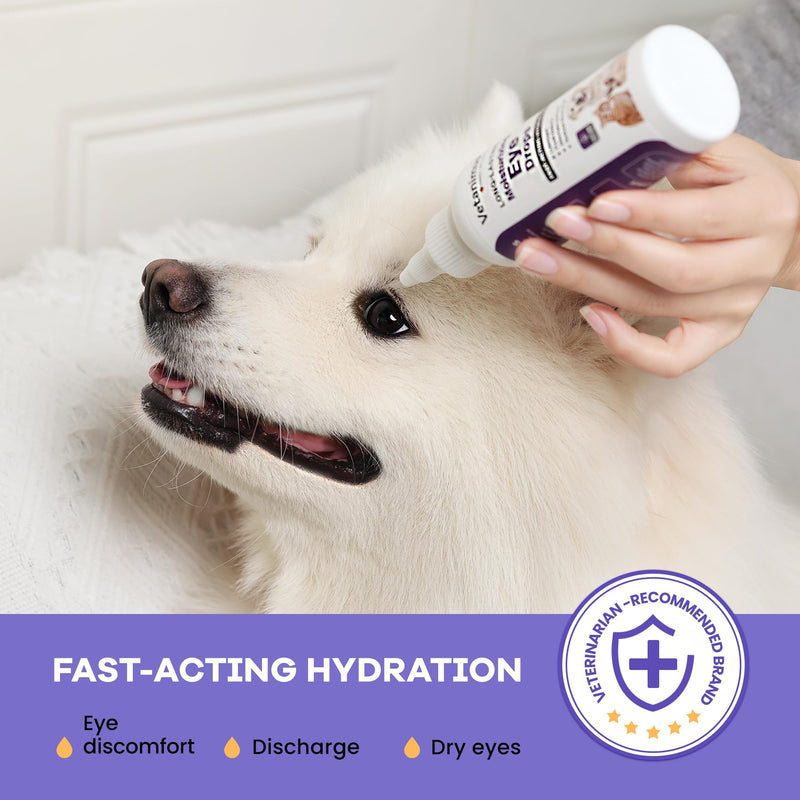 Refreshing Moisturizing Eye Drops 150ml/5 fl.oz for Dogs, Cats, and Livestock Fast-Acting Hydration 1 Bottle