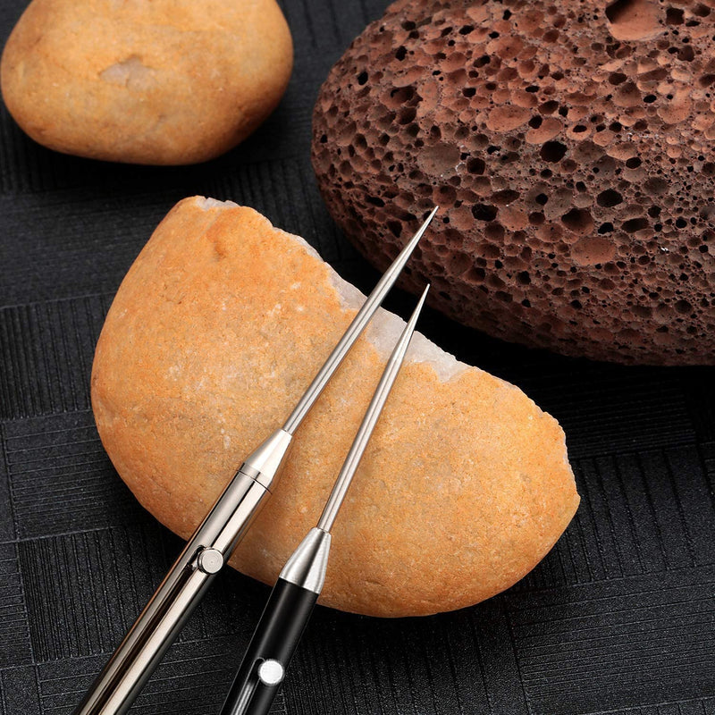 3 Pieces Titanium Telescopic toothpicks | Integrated Design Telescopic Toothpick with Titanium Protective Case Holder | Metal Pocket Toothpick Stainless Steel Toothpick - BeesActive Australia