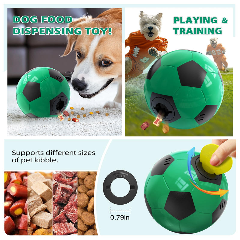 Rensh Interactive Dog Toys Soccer Ball, Indestructible Dog Balls Perfect for Large Medium Dogs, Dog Puzzles for Smart Dogs & Treat Dispensing Dog Toys to Keep Them Busy, Dog Slow Feeder Treat Ball - BeesActive Australia