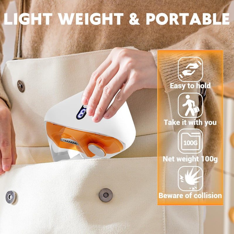 Electric Nail Clipper, 2-in-1 Automatic Nail Trimmer with LED Light, 3 Speeds Electric Toenail Clipper, Electric Nail Clippers for Seniors, Baby, Adults & Kids, Dark Orange