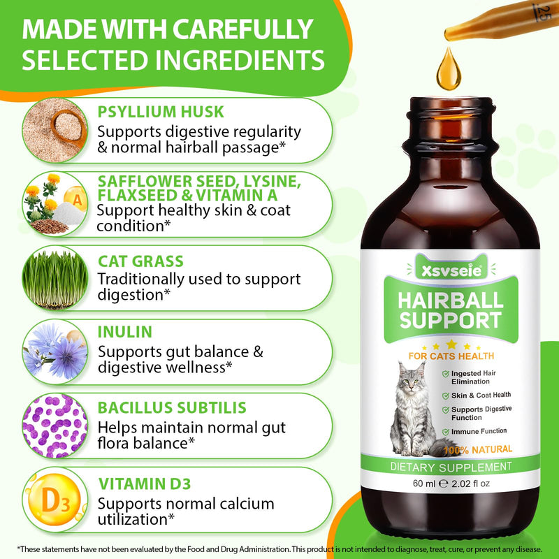 Hairball Remedy for Cats, Cat Hairball Treatment, Promotes Natural Passage of Hairballs, Hairball Treats for Cats, Prevent & Remove Hairballs