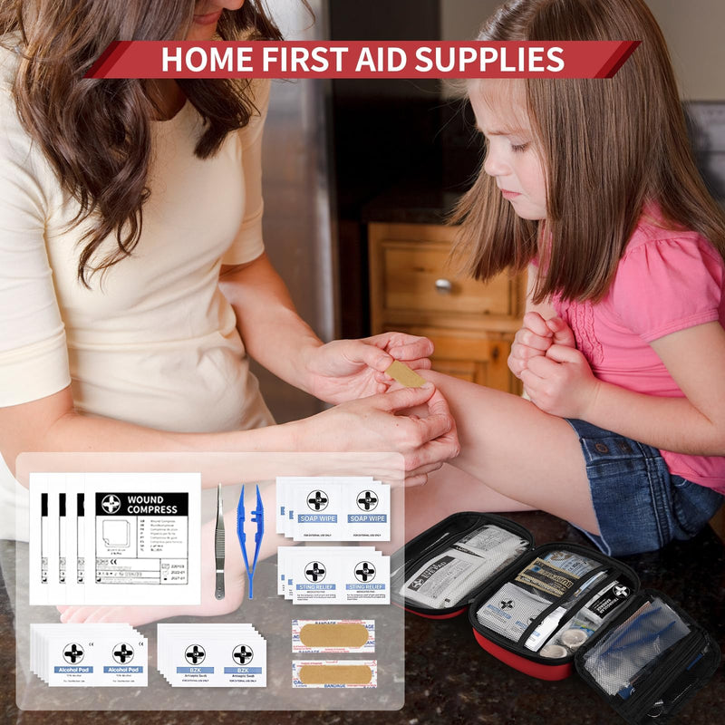 RHINO RESCUE 149 PCS Medium First Aid Kit, Water-Resistant Hard Case, Emergency Medical Supplies Bag for Camping, Hiking, Car, Travel, Home & Office - BeesActive Australia