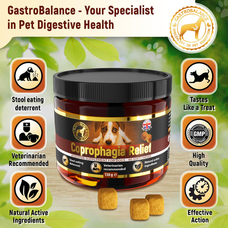 dog coprophagia relief – 100% natural ingredients coprophagia deterrent for dogs – 60 coprophagia soft chews to stop stool eating (Chicken) Chicken